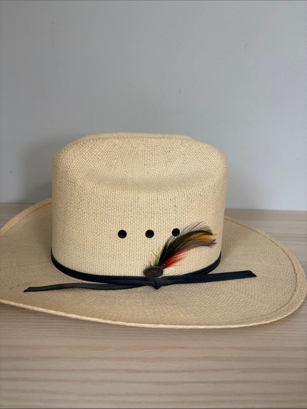Behaver Classic Straw Cowboy Hat 6 3/4